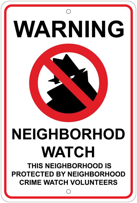 Neighborhood Watch Warning 8"x12" Aluminum Sign | eBay