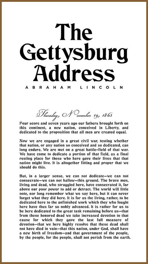 The Gettysburg Address Print - Abraham Lincoln Speech - American History Poster 01 Digital Art ...