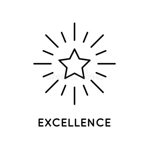 Excellence Line Icon. Quality Symbol. Starburst Sign. Appreciation ...