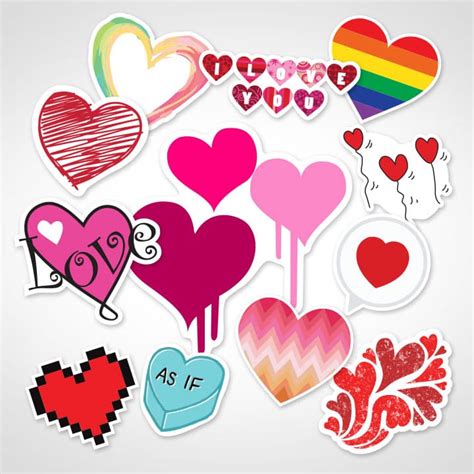 Custom Heart Stickers | Customize with Love