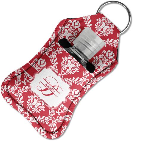 Custom Damask Hand Sanitizer & Keychain Holder (Personalized ...