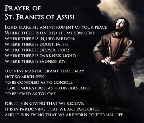 PRAYER OF ST. FRANCIS OF ASSISI #ChooseToBeBrave #YearOfTheLaity #StFrancis… Francis Of Assisi ...