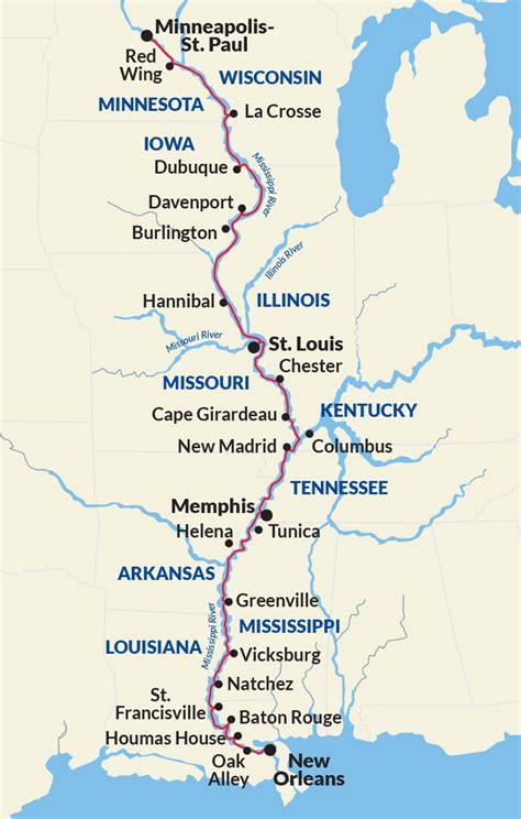 U.S. River Cruise Itineraries – The Mississippi River