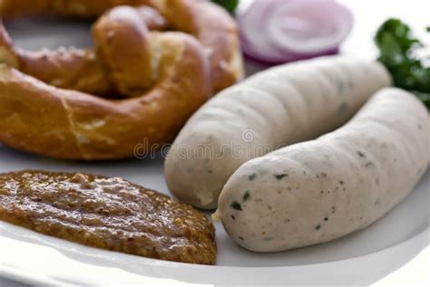 Weisswurst Breakfast stock photo. Image of tray, snack - 8156152