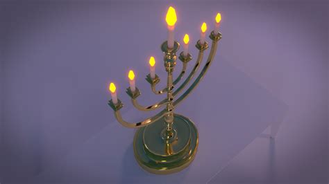 Temple Menorah 3d Blend