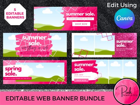 Website Banner Templates DIY - Canva Graphic by PinkTemplates ...