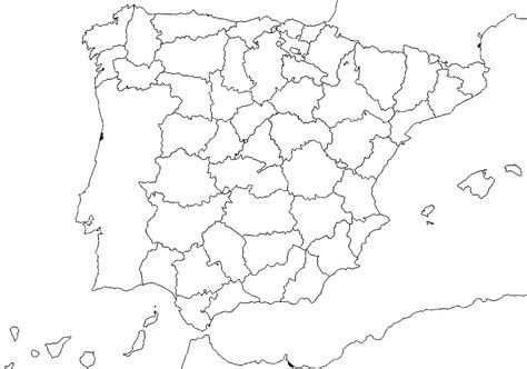 Dibujos de mapa mudo provincias españa para colorear | vsun