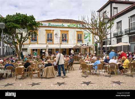 Outdoor dining, Ponta Delgada, Azores, Portugal Stock Photo: 104383651 - Alamy