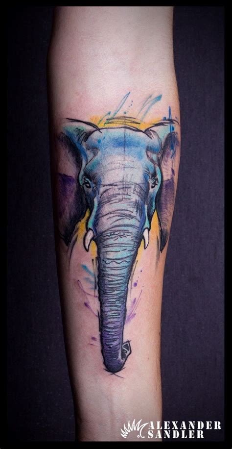 Elephant Abstract Tattoo - Best Tattoo Ideas