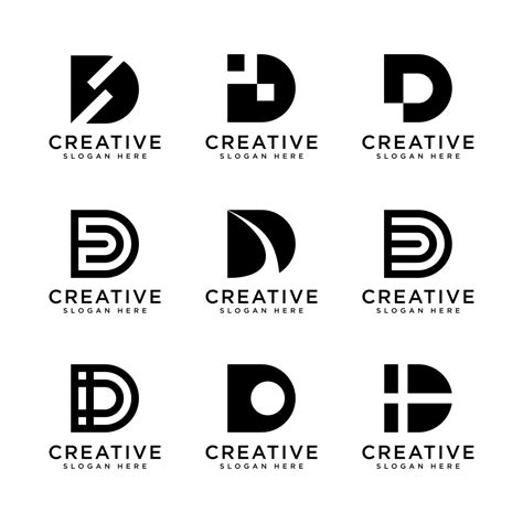 set of initials D logo vector design template - MasterBundles