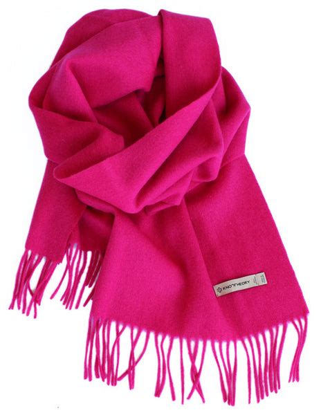 100% Cashmere Scarf: Fuchsia Pink – Knot Theory