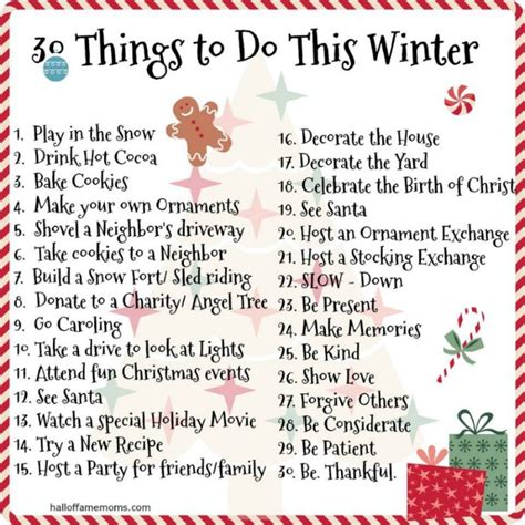 30 Ways to Have Fun this Winter with the Family – Winter Bucket List | Hall of Fame Moms