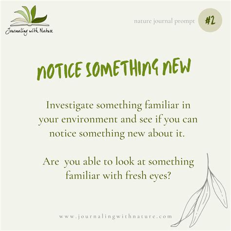 Nature journal prompts — Journaling with Nature