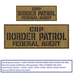 Bundle Set 2 CBP Border Patrol Federal Agent Reflective Patches Plate ...