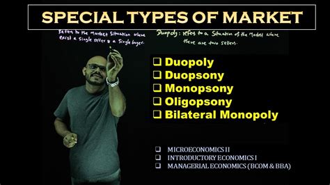 SPECIAL TYPES OF MARKET – DUOPOLY-DUOPSONY-MONOPSONY-OLIGOPSONY ...