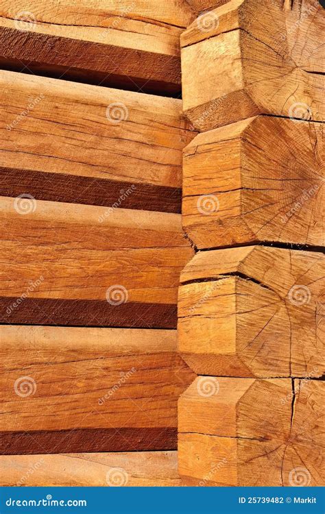 External Connection of Wooden Walls Stock Photo - Image of impact, carpenter: 25739482