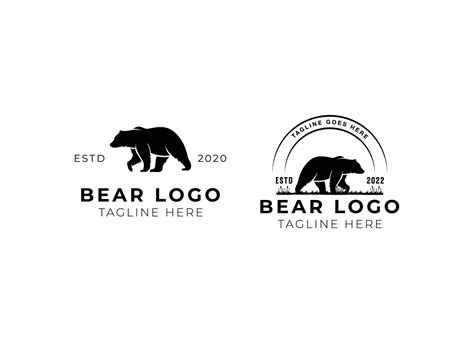 Bear logo design template. Vintage style 20709178 Vector Art at Vecteezy