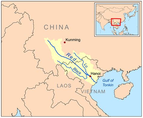 Red River Vietnam Map | Carolina Map