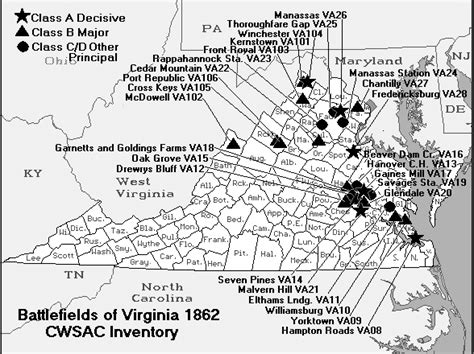 Civil War Virginia Map