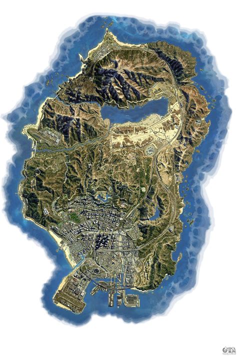 Mapa satelital en 2K para GTA 5