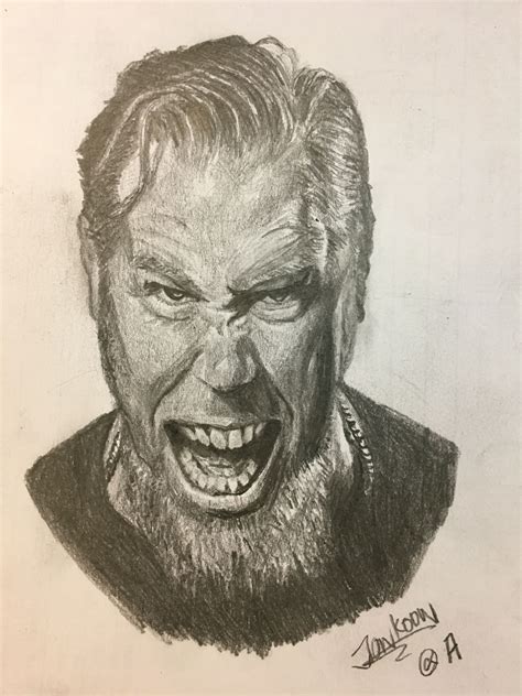 Metallica pencil drawing done by Jon.K at artistic studio hair and tattoo | Pencil drawings ...