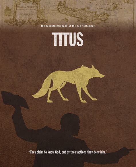 Titus Books Of The Bible Series New Testament Minimal Poster Art Number 17 Mixed Media by Design ...