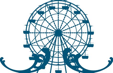 Ferris Wheel Silhouette Clipart - Full Size Clipart (#5205800) - PinClipart