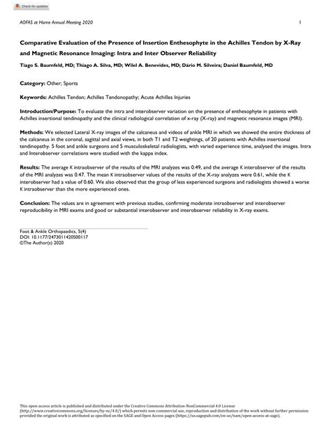 (PDF) Comparative Evaluation of the Presence of Insertion Enthesophyte in the Achilles Tendon by ...