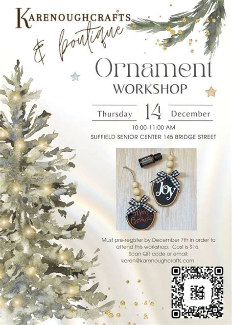 Ornament Workshop, Suffield Senior Center, December 14 2023 | AllEvents.in