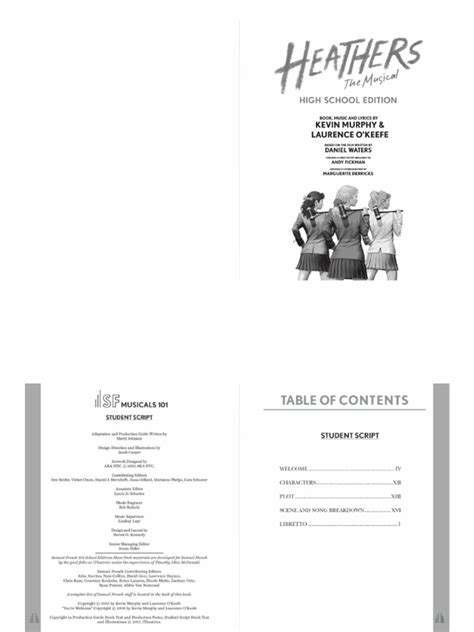 Heathers Musical Script | PDF