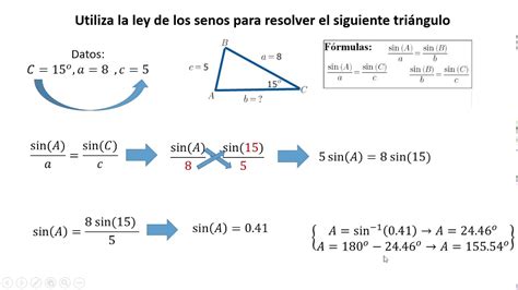 LEY DE LOS SENOS // EJEMPLO 4 - YouTube