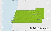 Physical Map of Pasco County