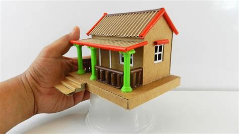 DIY Miniature House| How To Make a Beautiful Cardboard House By Yourself At Home - YouTube