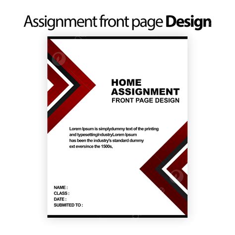 Assignment Front Page PNG, Vector, PSD, and Clipart With Transparent Background for Free ...