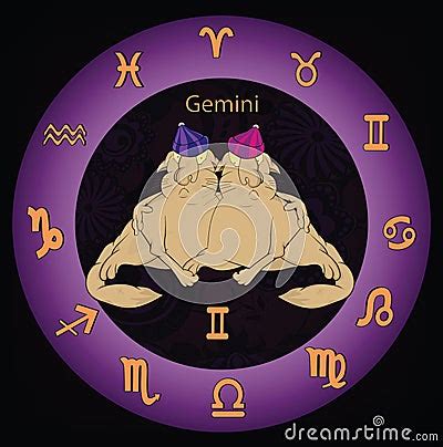 Zodiac Signs Twins Stock Image - Image: 19654711