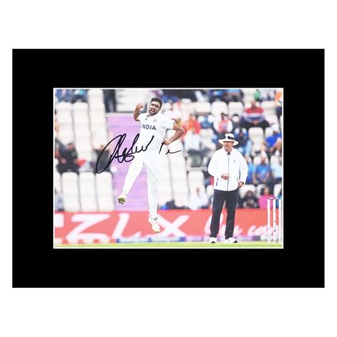 Signed Ravichandran Ashwin Photo Display - India Cricket Autograph