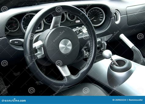 Modern sports car interior stock photo. Image of vehicle - 26902224