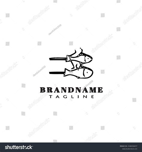 Fish Fry Logo Cartoon Design Template Stock Vector (Royalty Free ...