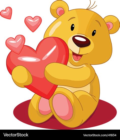 Bear heart Royalty Free Vector Image - VectorStock