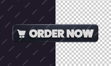 Premium PSD | Order now button in 3d rendering