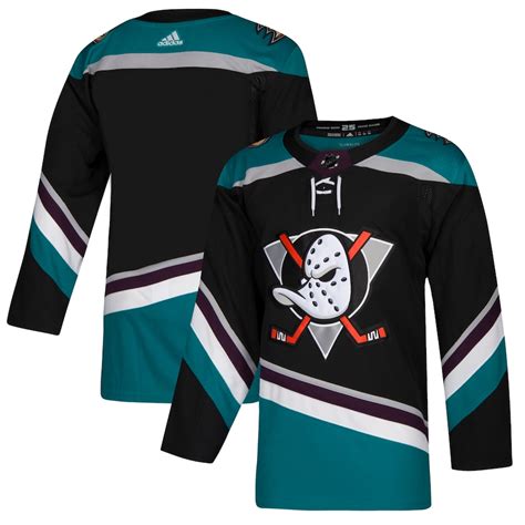 adidas Anaheim Ducks Black/Teal Alternate Authentic Blank Jersey