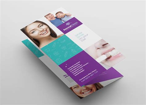 Dental Clinic Tri-Fold Brochure Template in PSD, Ai & Vector - BrandPacks