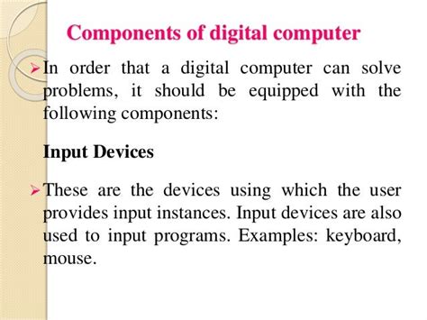 Components of digital computer