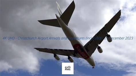 4K UHD - Christchurch Airport Arrivals and Departures (including ...