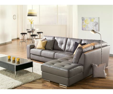 Gray Leather Couch Living Room