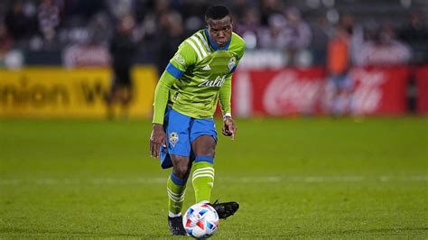 Seattle Sounders players João Paulo, Xavier Arreaga and Nouhou receive ...