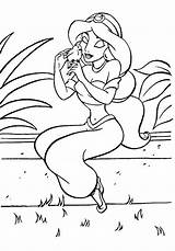 Disney Coloring Pages Jasmine sketch template