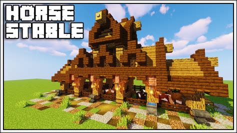 Minecraft Horse Stable Tutorial [How to Build] - YouTube