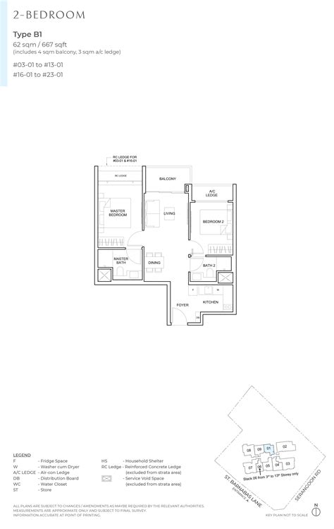 The Arcady at Boon Keng Floor plans and units mix