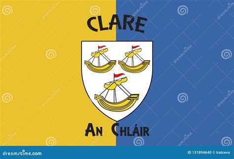 Flag of County Clare is a County in Ireland Stock Photo - Image of country, allegiance: 131894640